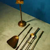 Винтажные латунные аксессуары для камина 3