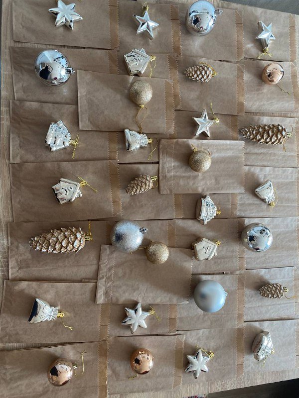 Адвент календарь с новогодними игрушками 31 день