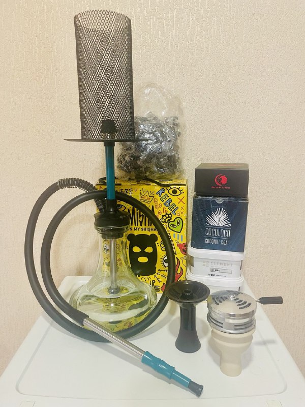 Кальянный набор Alpha Hookah MISHA Rebel, табак, уголь, аксессуары