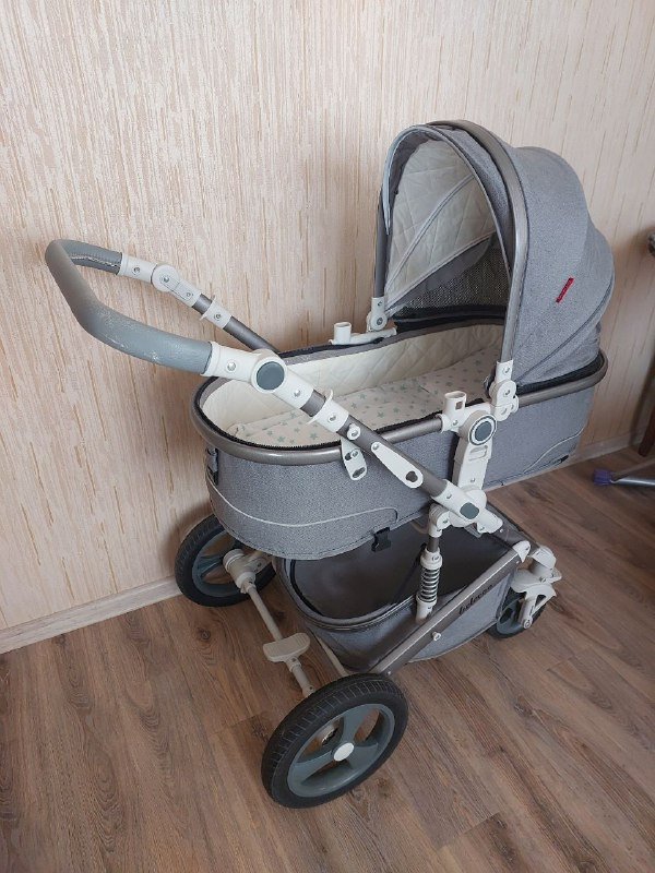 Коляска Belecco 3 в 1 с люлькой, прогулочным блоком, автокреслом