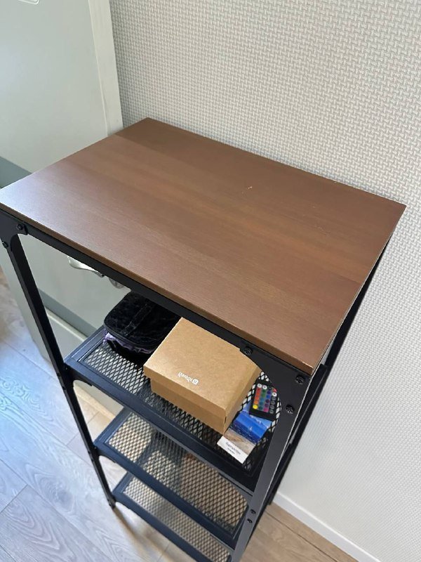 Стеллаж икеа металл и дерево 2