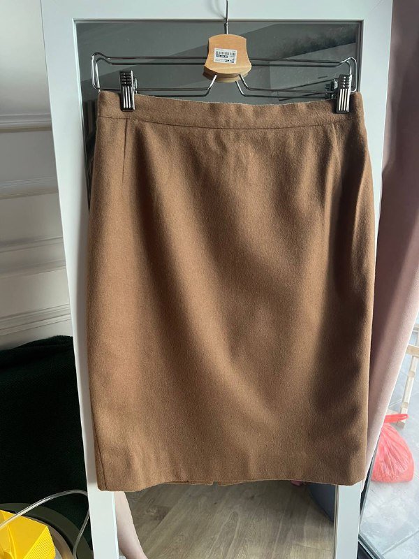 Винтажная юбка Burberry цвета кэмэл, шерсть, размер S-М 2