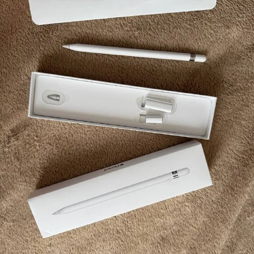 Apple Pencil, USB-C adapter, Lightning adapter, extra tip