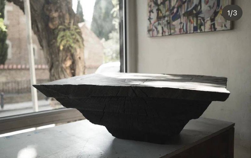 Деревянный стол ручной работы обожженное дерево