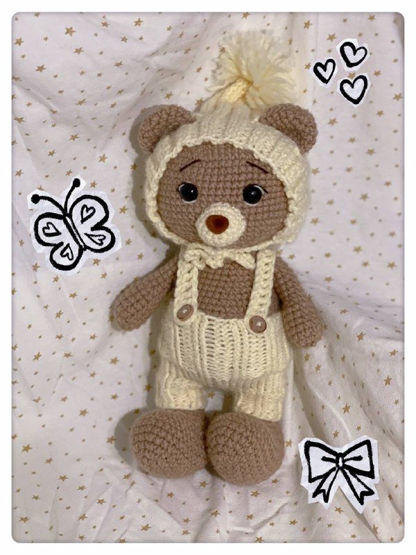 Мишка амигуруми детская игрушка