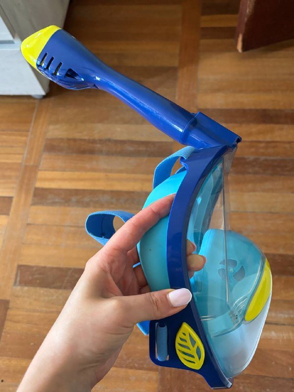 Маски для снорклинга б/у голубая L/XL, черная S/M 2