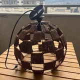 Подвесная люстра с плетёным абажуром 1