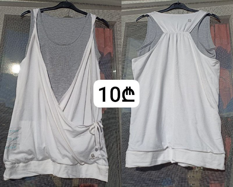 Платье трикотажное, майка Domyos, мини пауэрбанк, силиконовый кошелек, насадки для зубной щетки 2