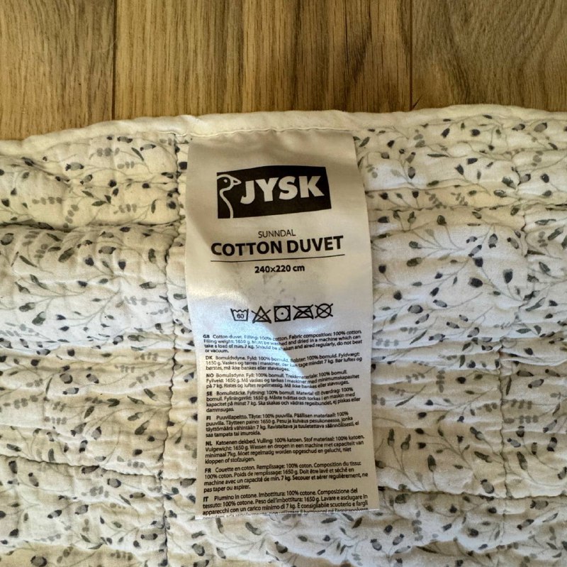 Одеяло JYSK SUNNDAL двуспальное хлопковое 220x240 см 5