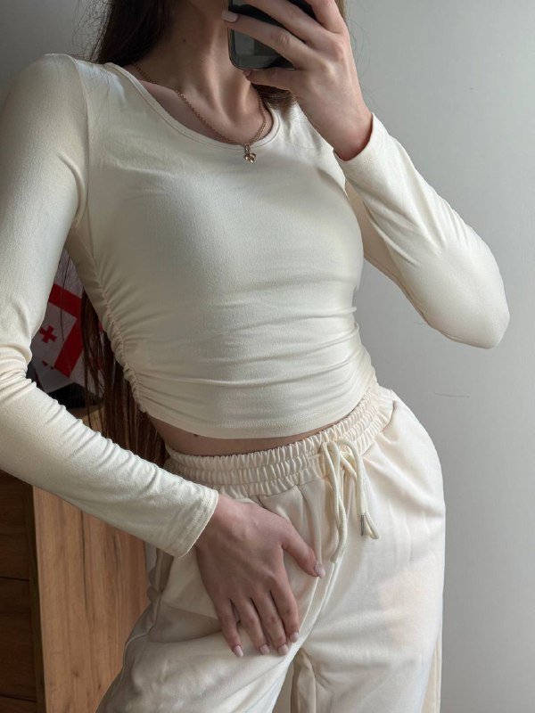 Женский повседневный костюм спортивные штаны и лонгслив 2