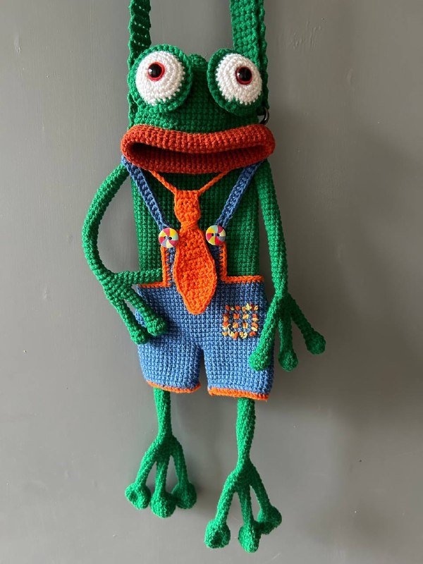 Вязаные чехлы для телефона лягушка обезьянка утка 3