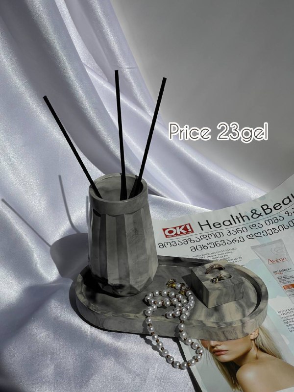 Гипсовые изделия ручной работы для украшений и косметики 2