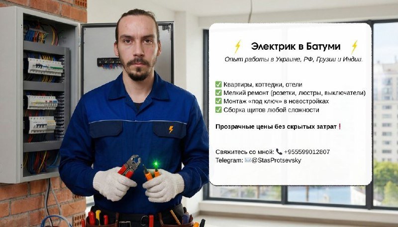 Электромонтажные работы любой сложности в Батуми
