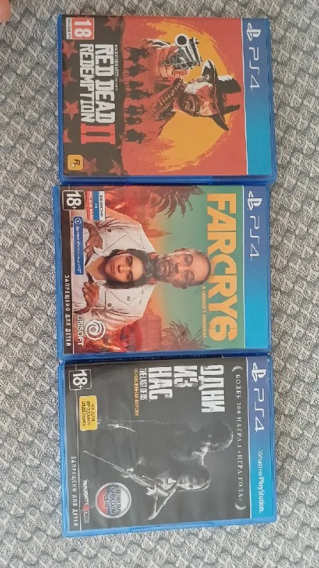 Диски для PS4, RDR2, Far Cry 6, The Last of Us