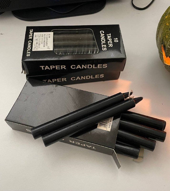 Чёрные свечи 10 шт, 30 шт 2