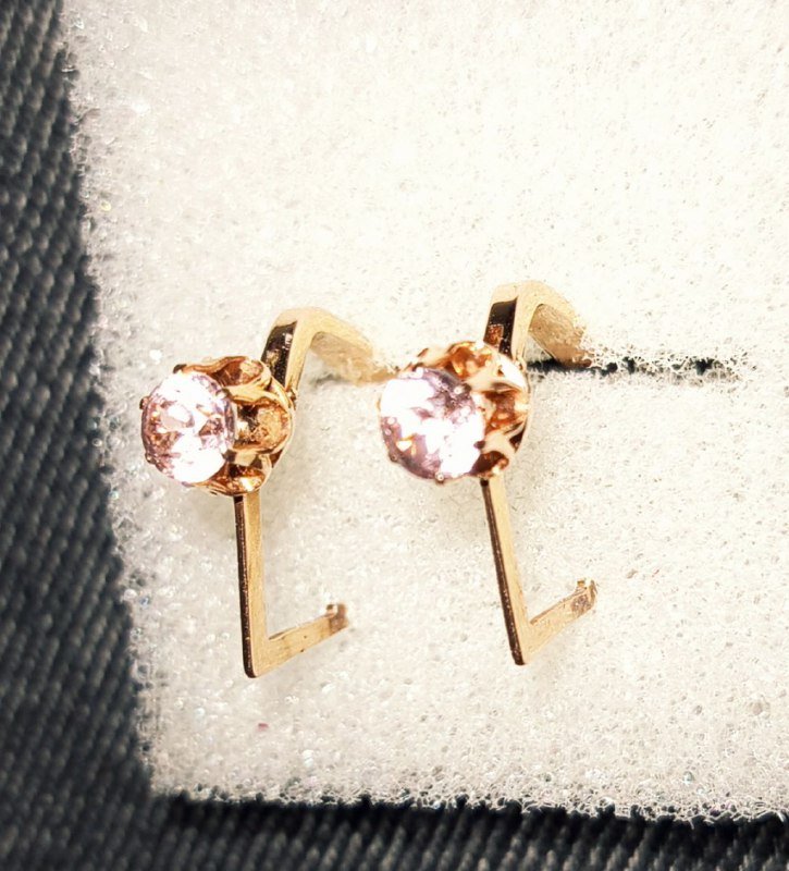 Золотые серьги с натуральными сапфирами 3,3 грамма 2