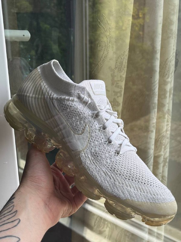 Nike Air VaporMax Triple White 44.5 мужские кроссовки