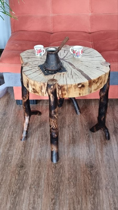 Два журнальных столика handmade, 54 см в диаметре 3