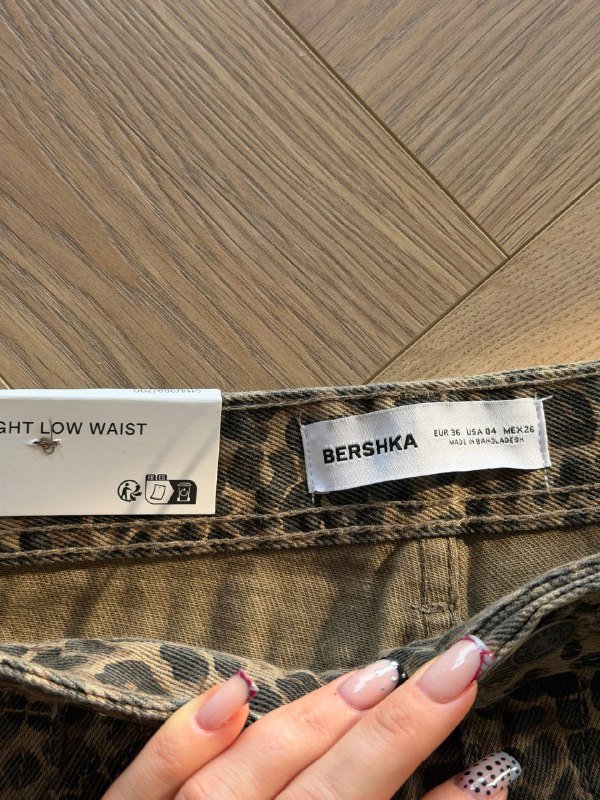 Леопардовые джинсы bershka 36 размер 2