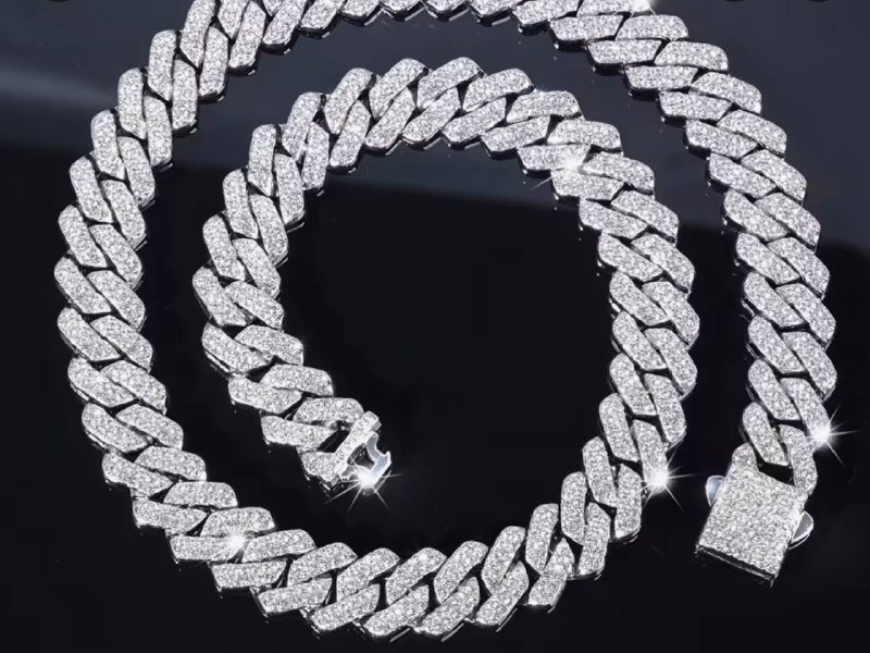 Цепочка и браслет с кристаллами