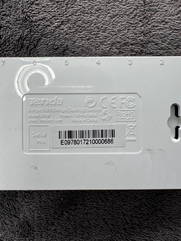 switch Tenda 8 port 10/100Mbps новый 2