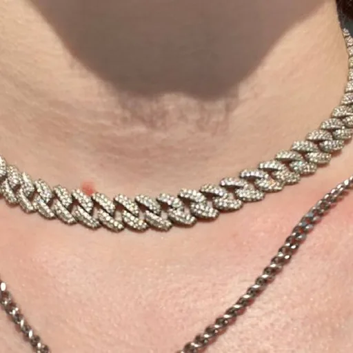 Айс аут Cuban Link цепь с цирконием, серебро 925