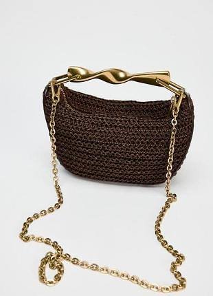 Стильная плетёная сумка Zara 4