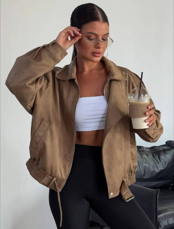 Косуха замшевая оверсайз размер М 3