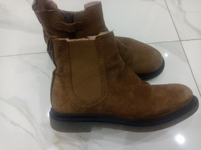 Ботинки натуральный замш, кеды джинсовые 32 размер