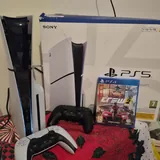 PS5 Slim, два контроллера, игры 2