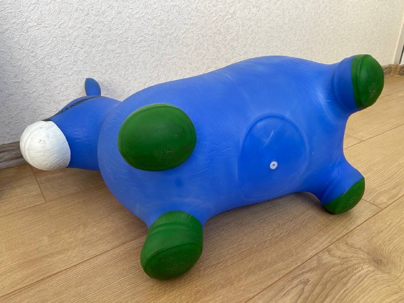 Надувная игрушка ослик/лошадь синяя 3