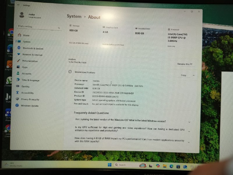 Компьютер с мышкой, клавиатурой и монитором Samsung 27 дюймов 4