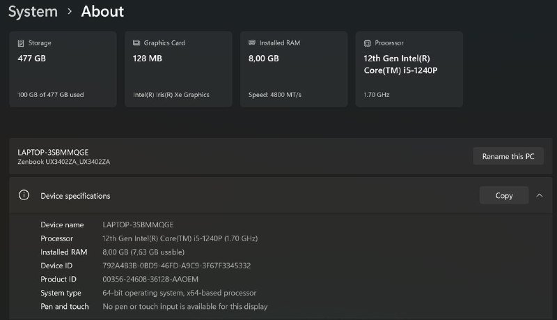 Ноутбук Asus Zenbook 14 UX3402Z 4