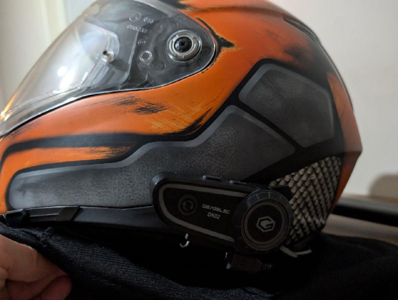 Шлем HJC F70 с блютуз гарнитурой Gearelec dk02 размер M 4
