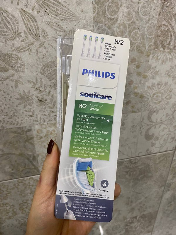 2 новые насадки W2 на электрическую щетку Philips Sonicare 2