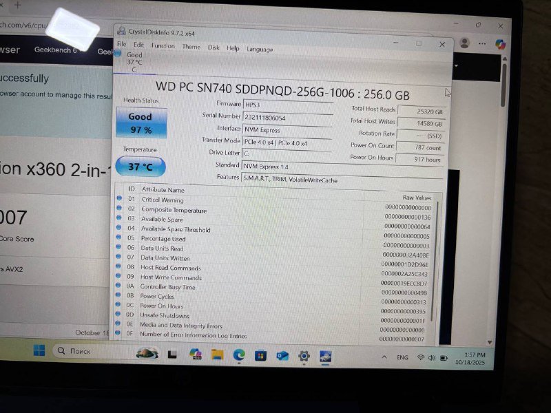Ноутбук Трансформер HP x360 14 дюймов i3-1215u 8ГБ 256ГБ 5