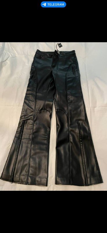 черные кожаные брюки Khy размер S 3