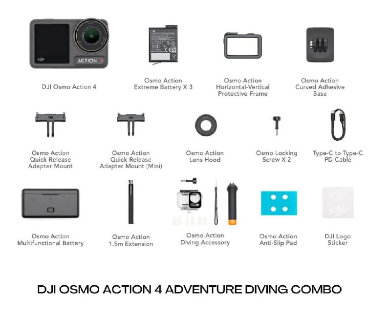 DJI Osmo Action 4 Adventure Diving Combo экшен-камера 6