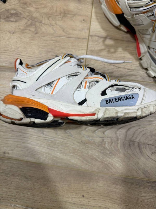 Balenciaga Track Sneakers White Orange Size 37 US 7 2