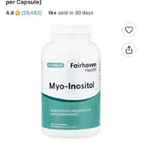 Инозитол Fairhaven Health 500 мг, 240 капсул 3