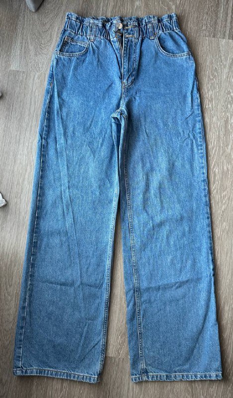 Джинсы на высокий рост с резинкой на талии