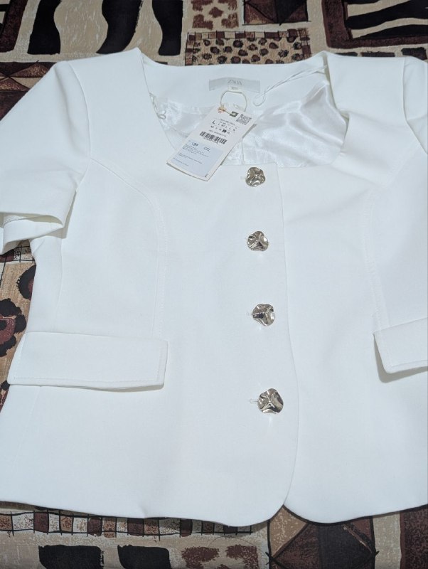 Белый женский пиджак Zara L 4