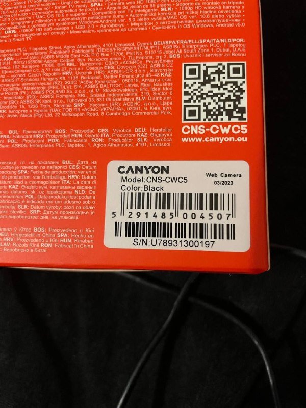 Клавиатура HyperX Alloy Origins Core, веб-камера Canyon CNS-CWC5 3