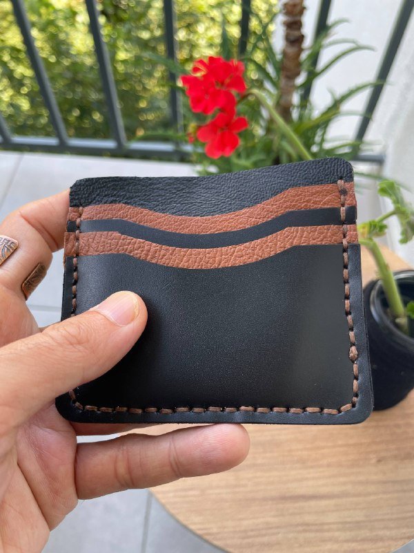 Двухсторонние кожаные кошельки для карточек и денег 5