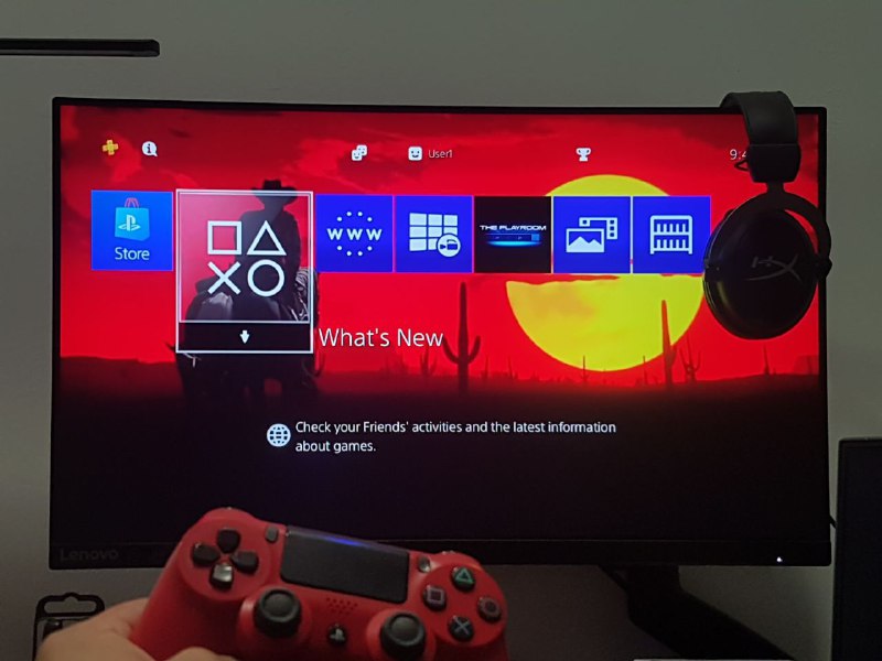 Ps4 slim 1tb, оригинальные джойстики, игра Horizon