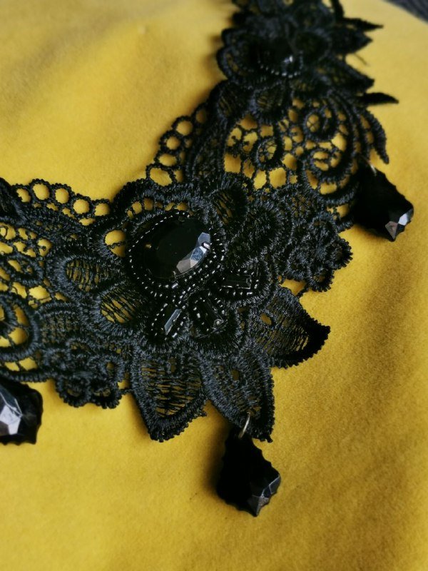 Кружевное украшение на шею, бисерный браслет 2