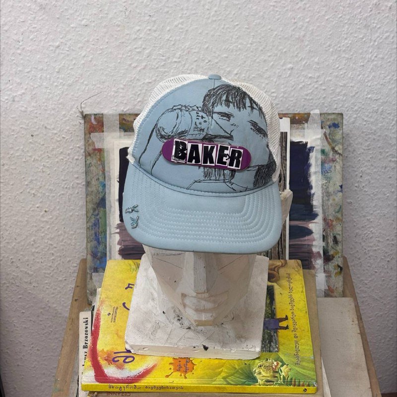 Кастомная рубашка KND x GLARE, Кепка Nike Air Jordan Baker GLARE custom 3