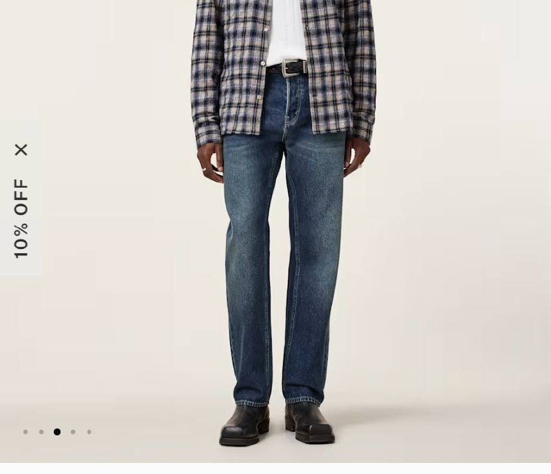 джинсы All Saints Straight Fit Denim