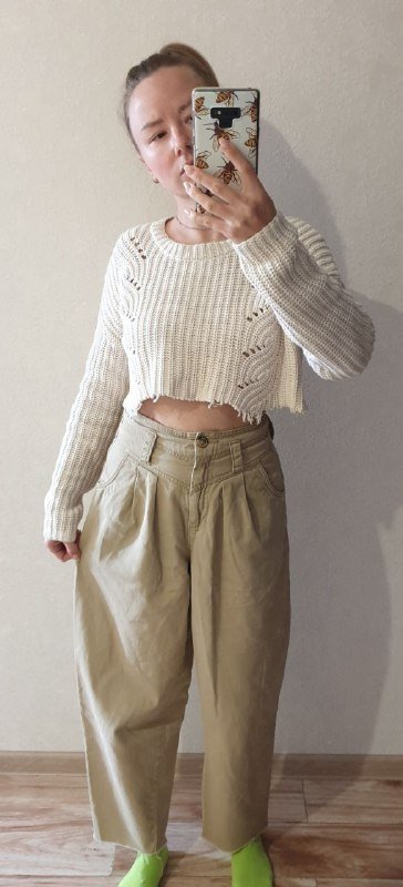 Штаны бананы TopShop, Кроп свитер Gap 5