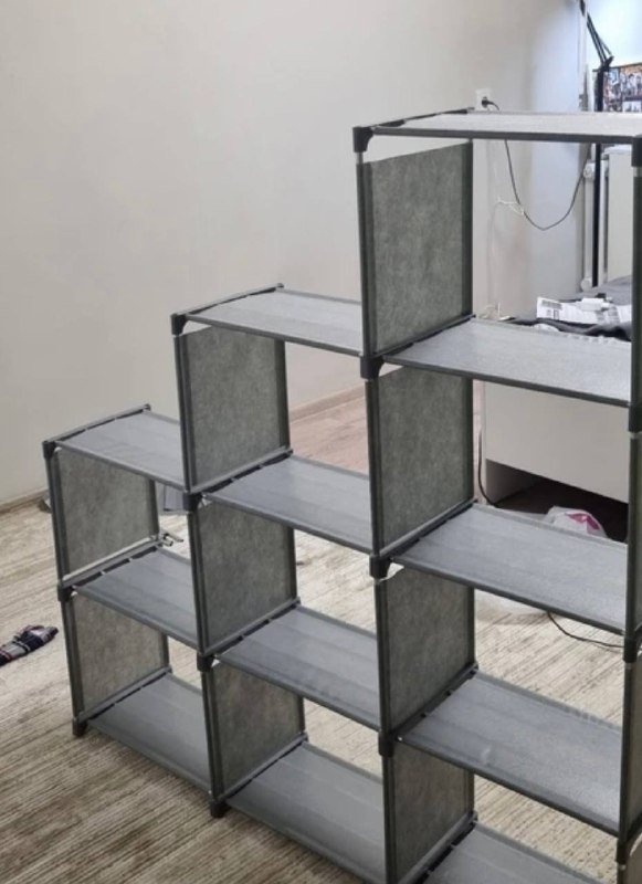 Сборный стеллаж прочный 12 ячеек 7